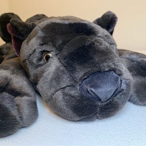 Manhattan Toy Large Plush Black Leopard Stuffed Animal 28”